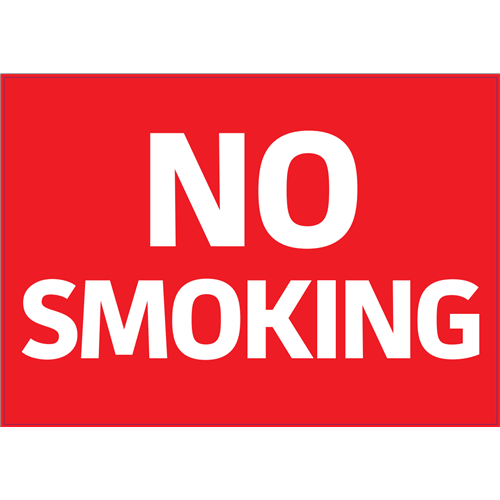 No Smoking Stickers Vinyl White On Red_3